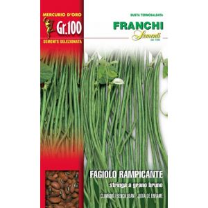 Sementi Franchi - Fagiolo Rampicante Stringa a Grano Bruno 100g