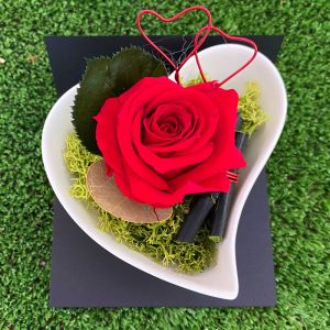 Rosa in Cuore da 10 cm
