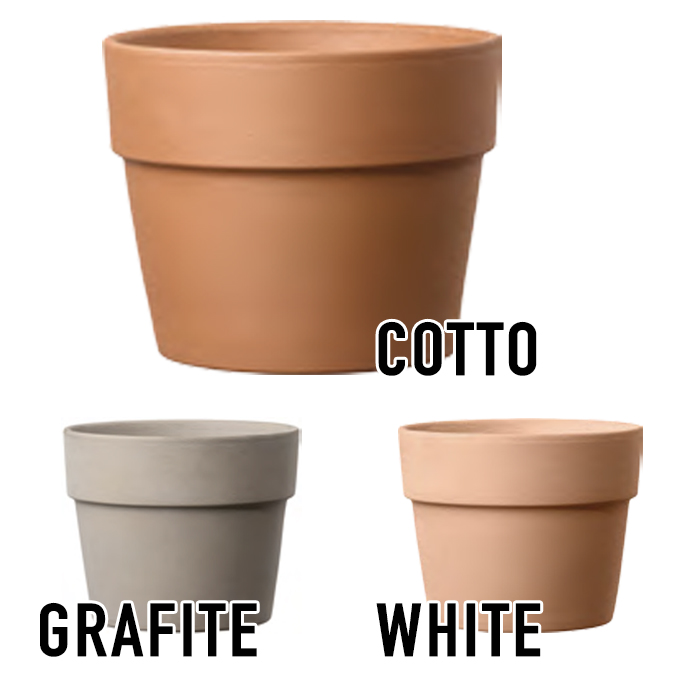 Vaso Semicircolare Liscio Terracotta Impruneta