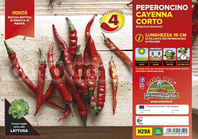 Peperoncino piccante HOT Cayenna corto Cheyenne